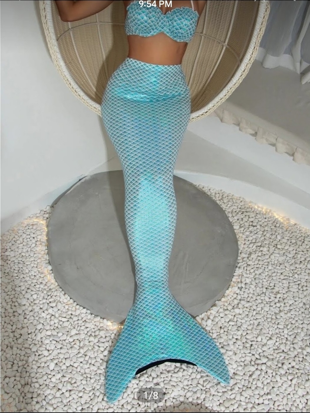 Fish Scales Mermaid Tail Skirt Only No Top